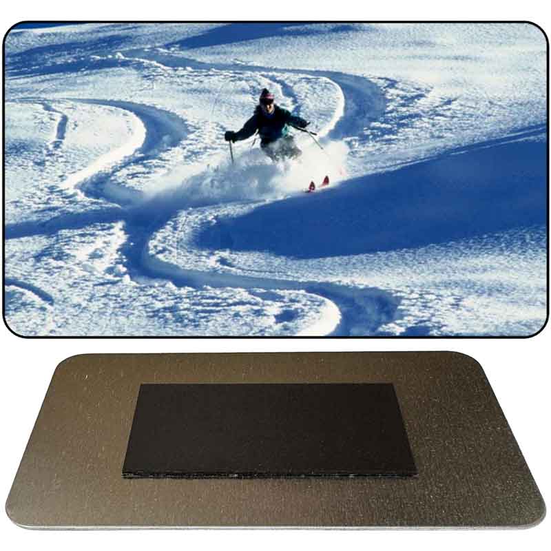 Powder Slopes Novelty Metal Magnet