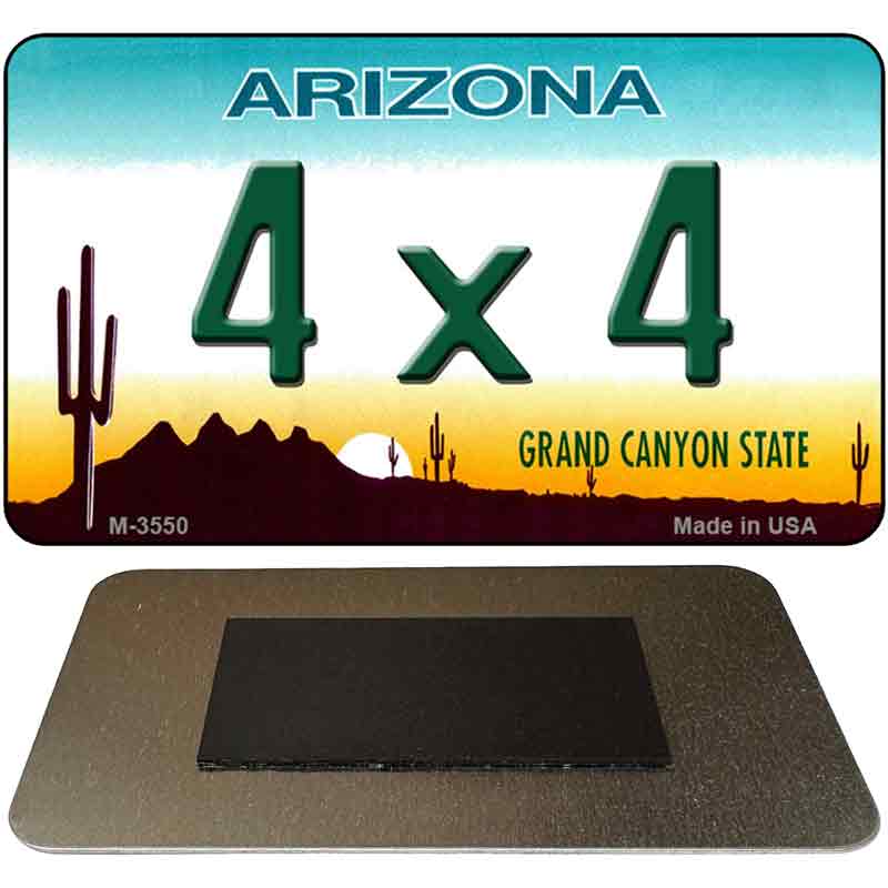 4 x 4 Arizona State License Plate Tag Magnet M-3550