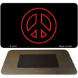 Red Peace Sign Novelty Metal Magnet M-4202 3.5" x 2" Magnet (M)