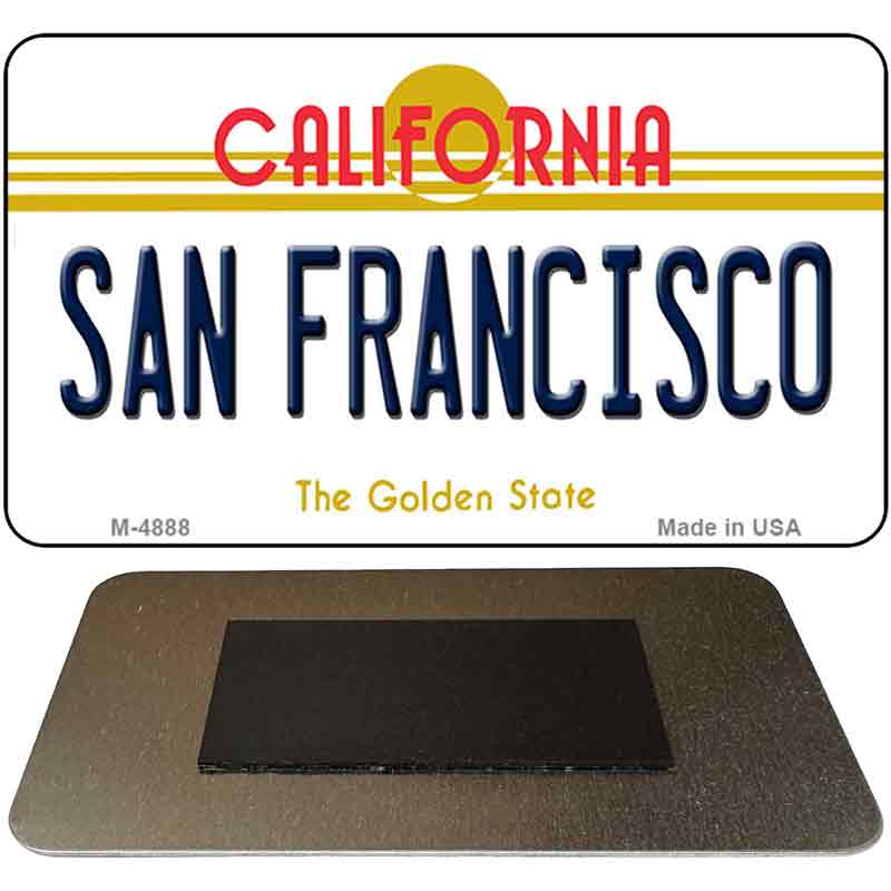 San Fransico California State License Plate Tag Magnet M-4888