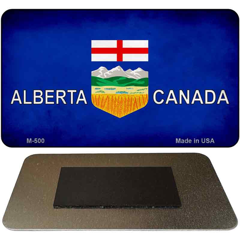 Alberta Canada Flag Novelty Metal Magnet M-500
