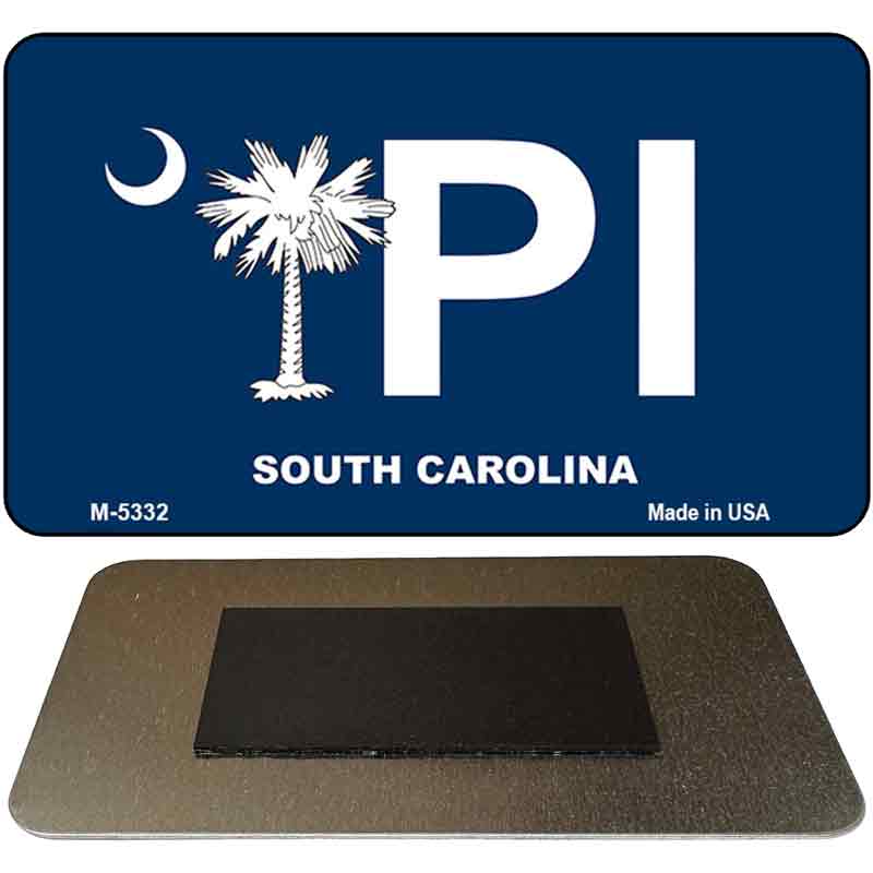 PI Blue South Carolina Novelty Metal Magnet M-5332
