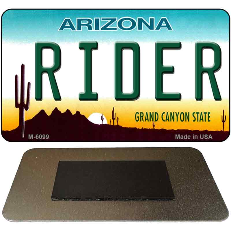 Rider Arizona State License Plate Tag Magnet M-6099