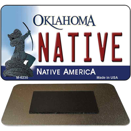 Native Oklahoma State License Plate Tag Novelty Magnet M-6230