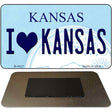 I Love Kansas State License Plate Tag Novelty Magnet M-6627