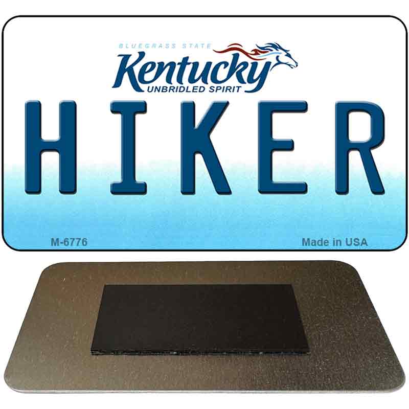 Hiker Kentucky State License Plate Tag Novelty Magnet M-6776