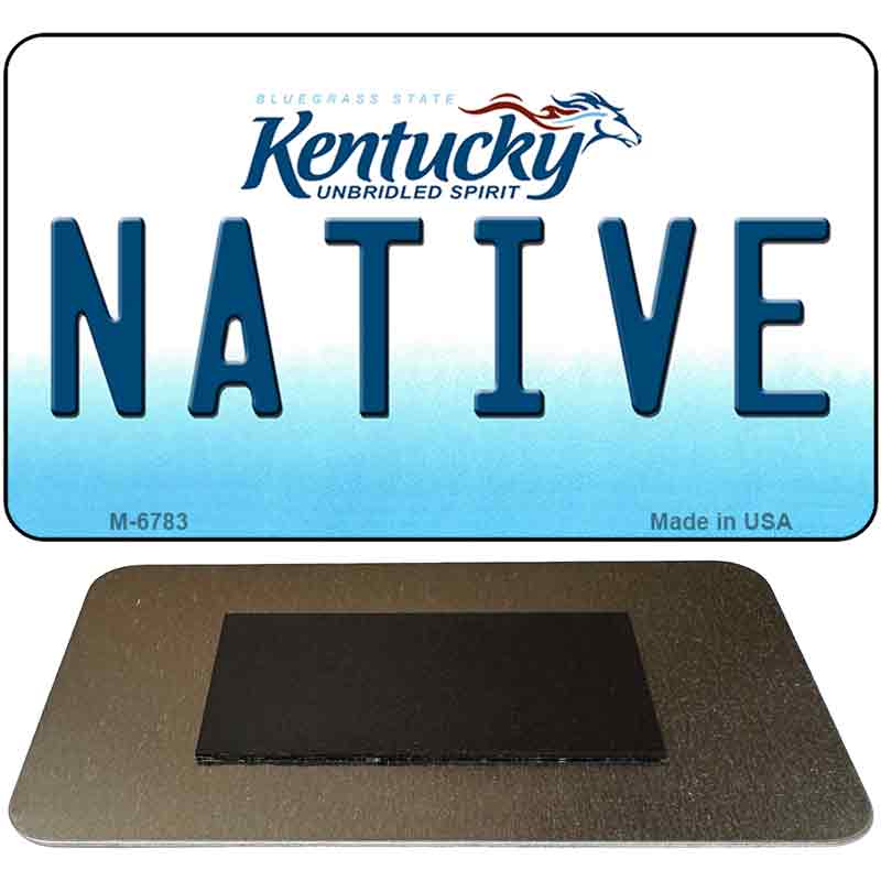 Native Kentucky State License Plate Tag Novelty Magnet M-6783