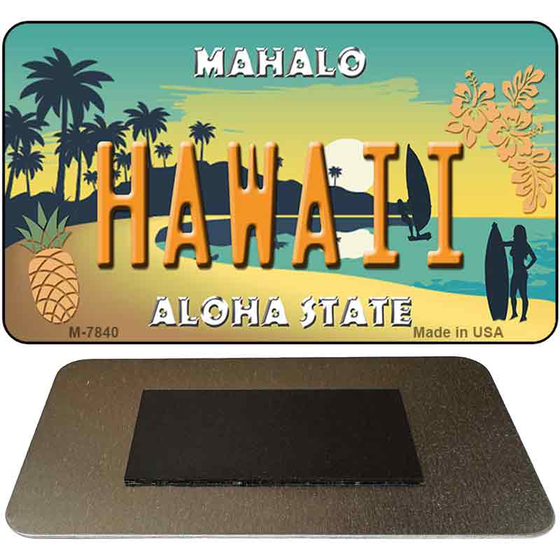 Hawaii Pineapple Novelty Metal Magnet M-7840