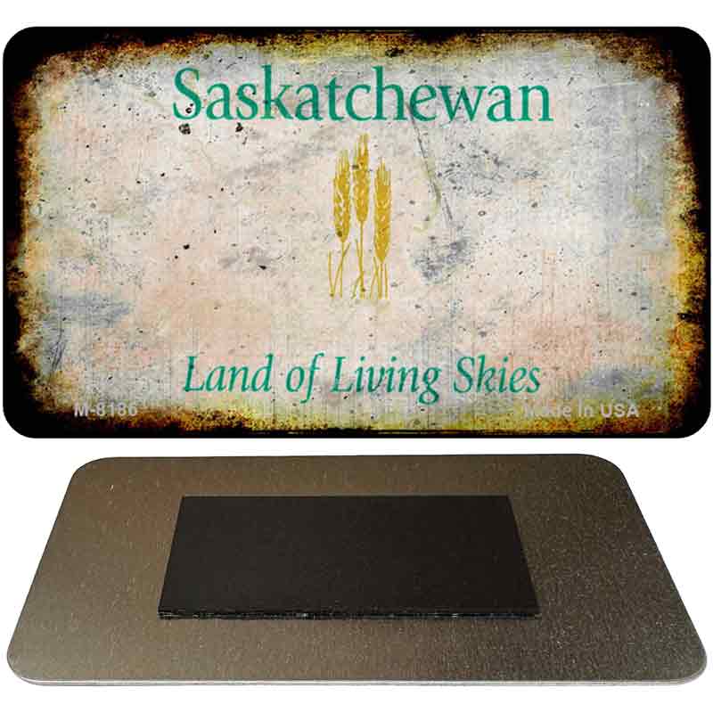 Saskatchewan Rusty Blank Novelty Magnet M-8186