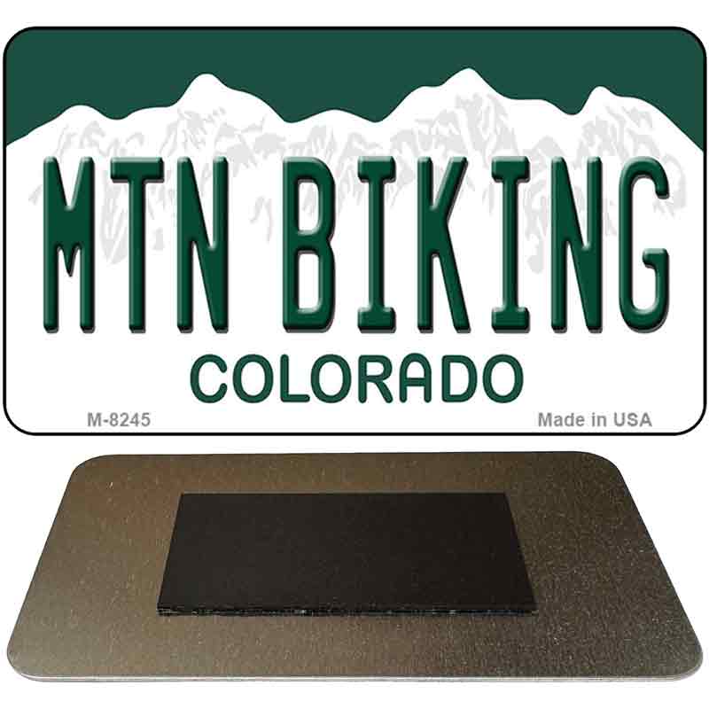 Mtn Biking Colorado Metal Novelty Magnet M-8245
