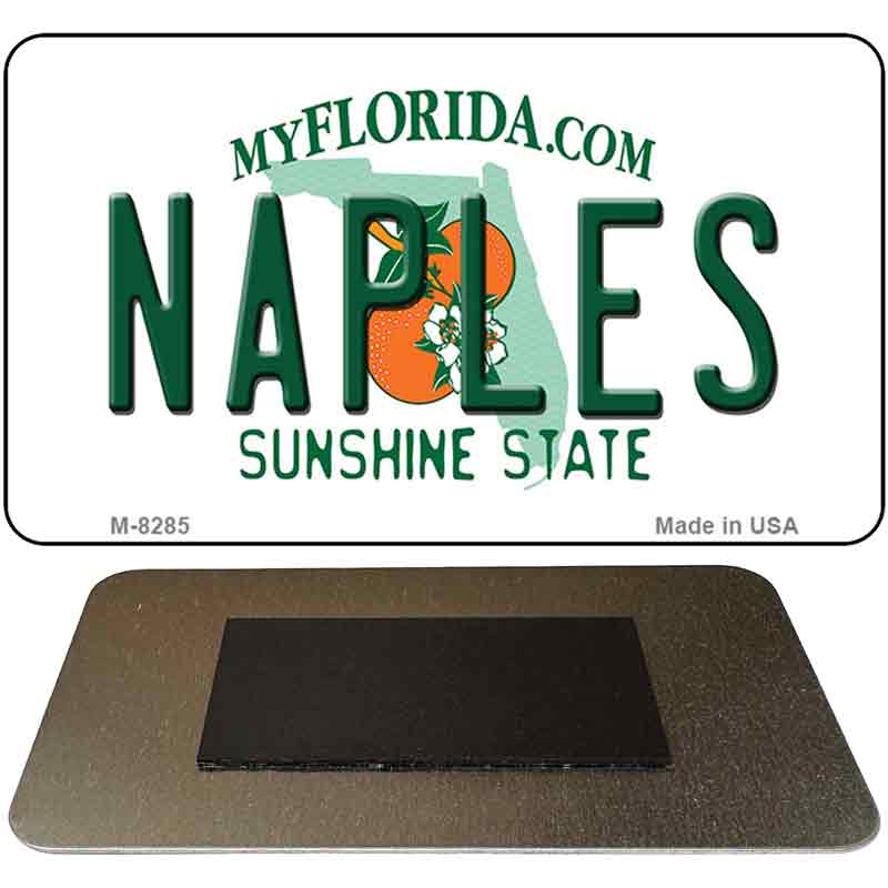 Naples Florida State License Plate Tag Magnet M-8285