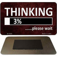 Thinking Please Wait Novelty Metal Magnet M-8380 3.5" x 2" Magnet (M)