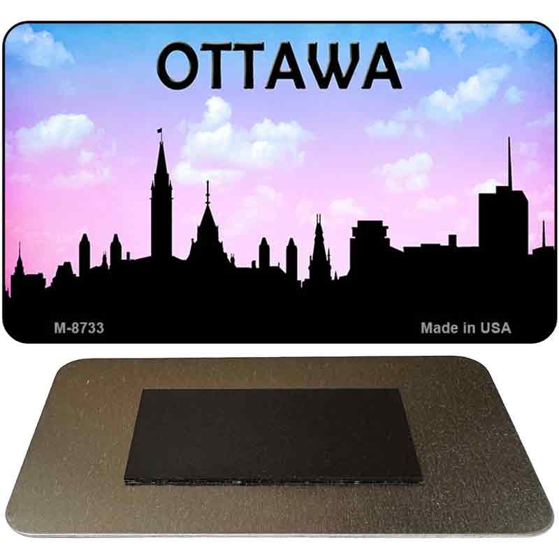 Ottawa Silhouette Novelty Metal Magnet M-8733