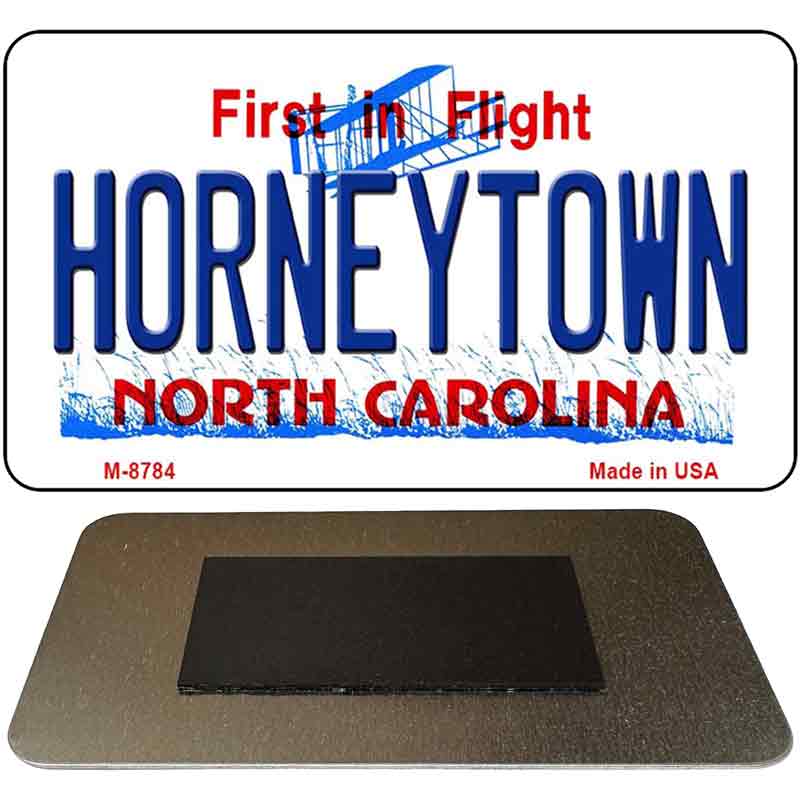 Horneytown North Carolina State License Plate Tag Magnet M-8784