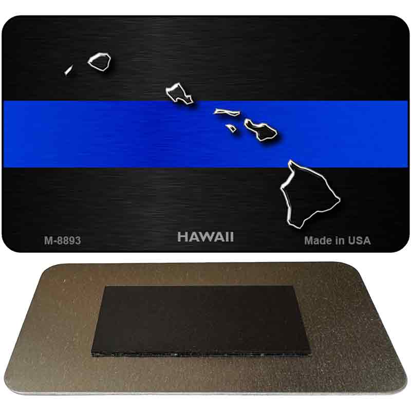 Hawaii Thin Blue Line Novelty Metal Magnet M-8893