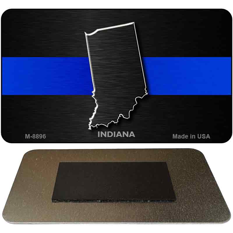 Indiana Thin Blue Line Novelty Metal Magnet M-8896