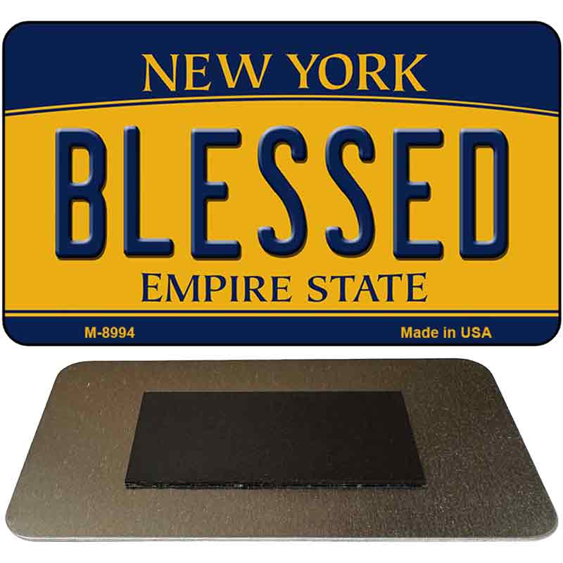 Blessed New York State License Plate Tag Magnet M-8994