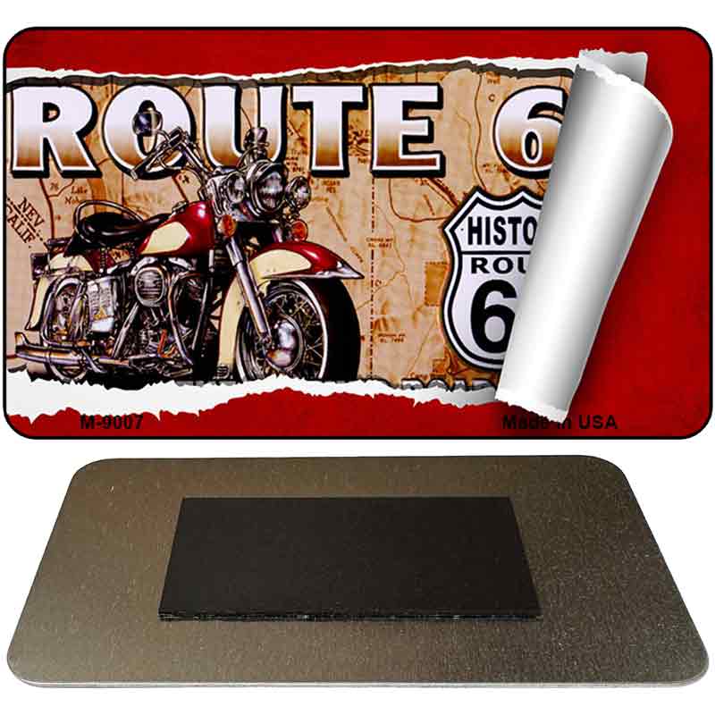 Route 66 Mother Road Scroll Novelty Metal Magnet M-9007