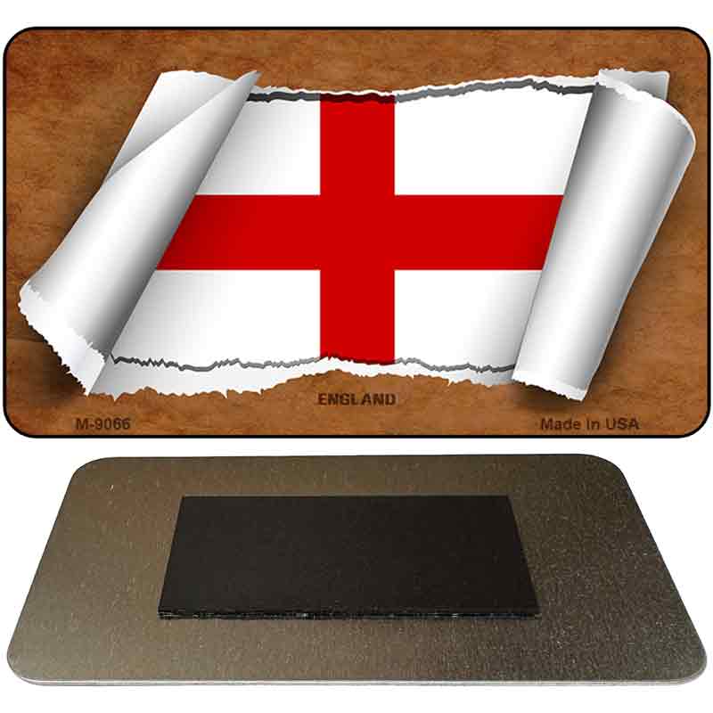 England Flag Scroll Novelty Metal Magnet M-9066