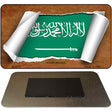 Saudi Arabia Flag Scroll Novelty Metal Magnet M-9275