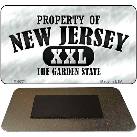 Property Of New Jersey Novelty Metal Magnet M-9771 3.5" x 2" Magnet (M)
