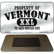Property Of Vermont Novelty Metal Magnet M-9786
