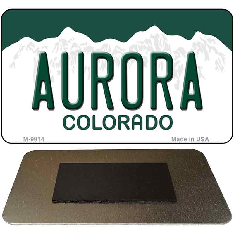 Aurora Colorado Metal Novelty Magnet M-9914 3.5" x 2" Magnet (M)