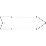 White Dye Sublimation 8" Wholesale Novelty Metal Mini Arrow Sign Magnet