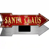 Santa Claus Novelty Metal Arrow Sign 8" x 2.25" (MA)