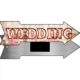 Wedding Bulb Letters Novelty Metal Arrow Sign 8" x 2.25" (MA)
