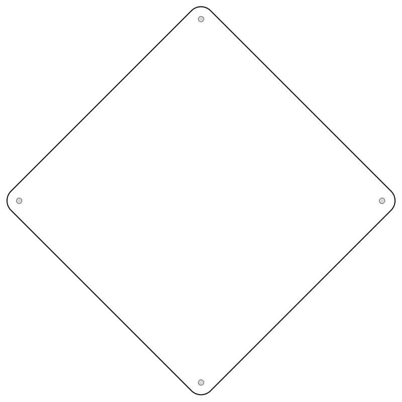 White Dye Sublimation 8"Novelty Mini Metal Crossing Sign MCX-000