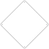 White Dye Sublimation 8"Novelty Mini Metal Crossing Sign MCX-000