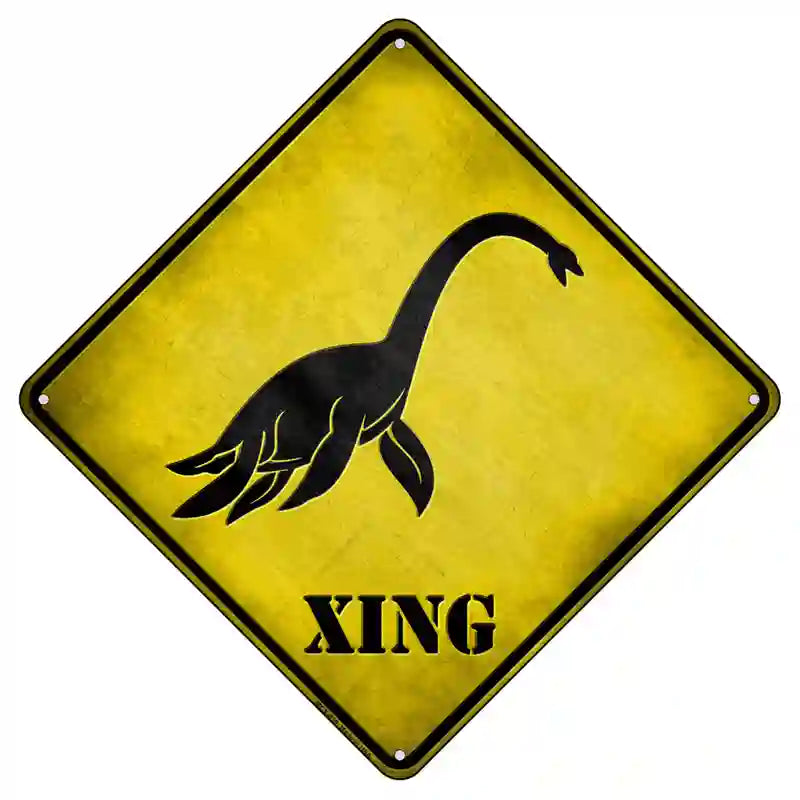 Sea Monster Xing Novelty Metal Crossing Sign 8.5" (MCX)