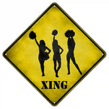 Cheerleaders Xing Novelty Metal Crossing Sign 8.5" (MCX)