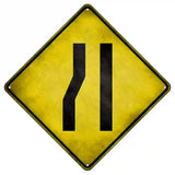 Merge Right Novelty Metal Crossing Sign 8.5" (MCX)