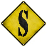 Letter S Xing Novelty Metal Crossing Sign 8.5" (MCX)