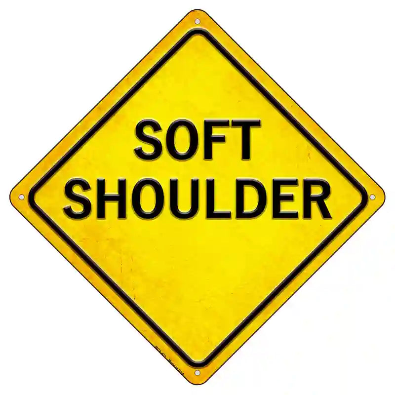 Soft Shoulder Novelty Metal Crossing Sign 8.5" (MCX)