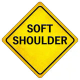 Soft Shoulder Novelty Metal Crossing Sign 8.5" (MCX)