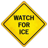 Watch For Ice Novelty Metal Crossing Sign 8.5" (MCX)