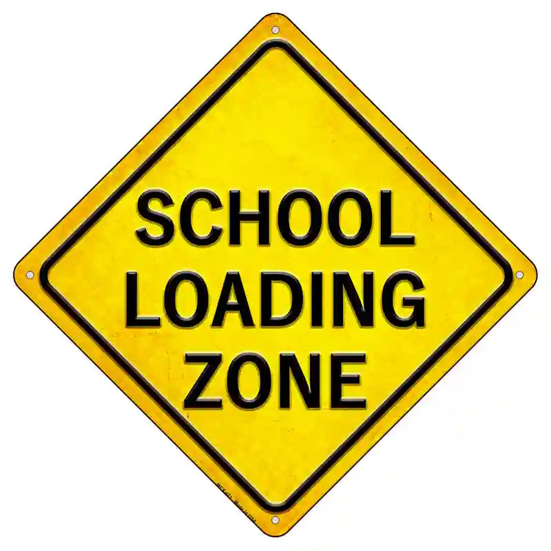 School Loading Zone Novelty Metal Crossing Sign 8.5" (MCX)