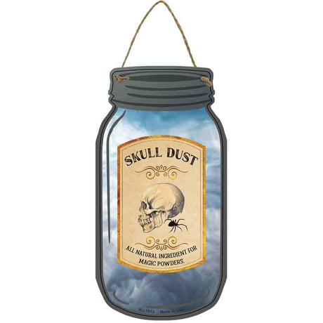 Skull Dust Novelty Metal Mason Jar Sign