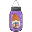 Gnome Scrapbooking Novelty Metal Mason Jar Sign