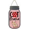Cat Mama Light Pink Novelty Metal Mason Jar Sign 4" x 8" Sign (MJ)