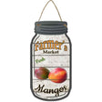 Mangos Farmers Market Novelty Metal Mason Jar Sign