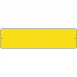 Yellow Solid Blank Novelty Metal Street Sign 12" x 3" (MK)