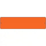 Orange Solid Blank Novelty Metal Street Sign 12" x 3" (MK)