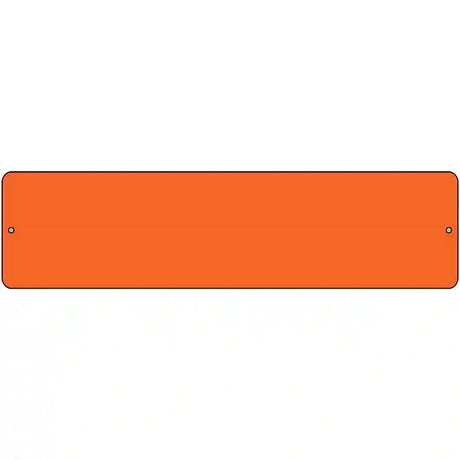 Orange Solid Blank Novelty Metal Street Sign 12" x 3" (MK)