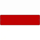 Red Solid Blank Novelty Metal Street Sign 12" x 3" (MK)