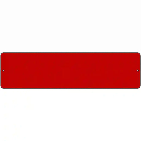 Red Solid Blank Novelty Metal Street Sign 12" x 3" (MK)