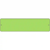 Lime Green Solid Blank Novelty Metal Street Sign 12" x 3" (MK)